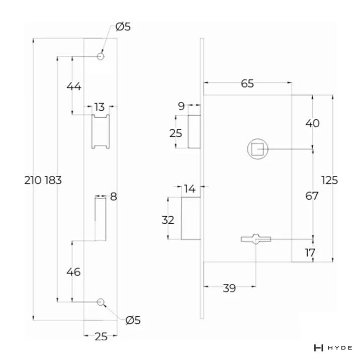 HYDE AR4-110 — Plano con medidas