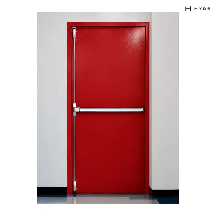 HYDE BR1-STV Single-door panic bar, touch bar, top and bottom rods