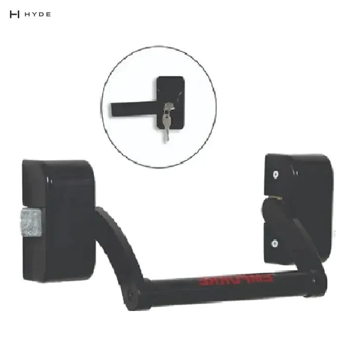 HYDE BR2-SK Single-door panic bar, with outside lever and key