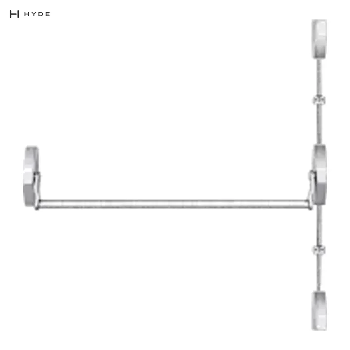 HYDE BR7-SV Single-door panic bar, top and bottom rods