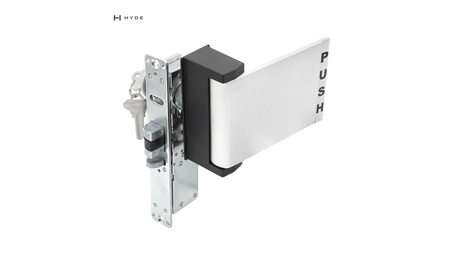 HY007-S push/pull paddle lock set, original catalog photograph.