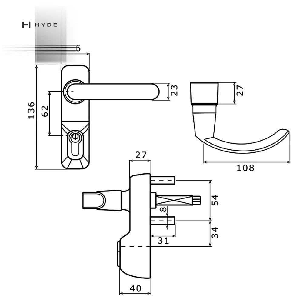 Hyland 039 Panic Exit Device, view 4