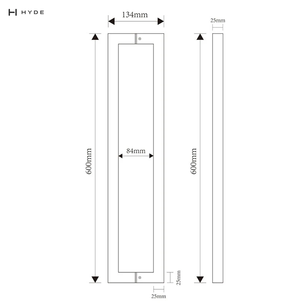 Hyland 105 Glass Door Handle, view 2