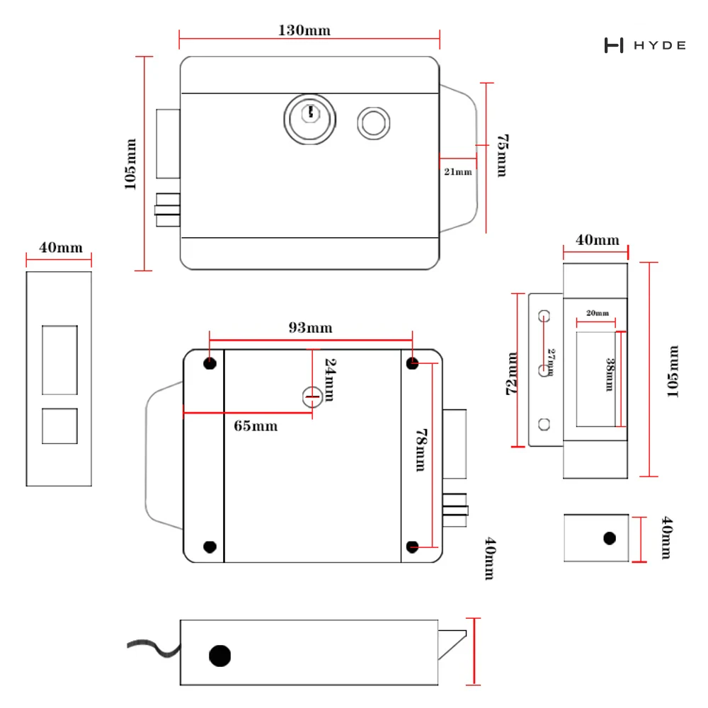 Hyland 1073D Night Latch And Rim Lock, view 4