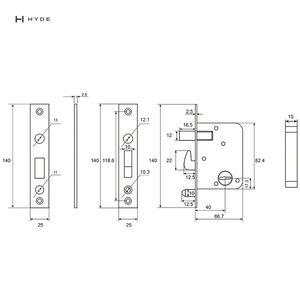 Hyland 1121 Lock Case, view 6