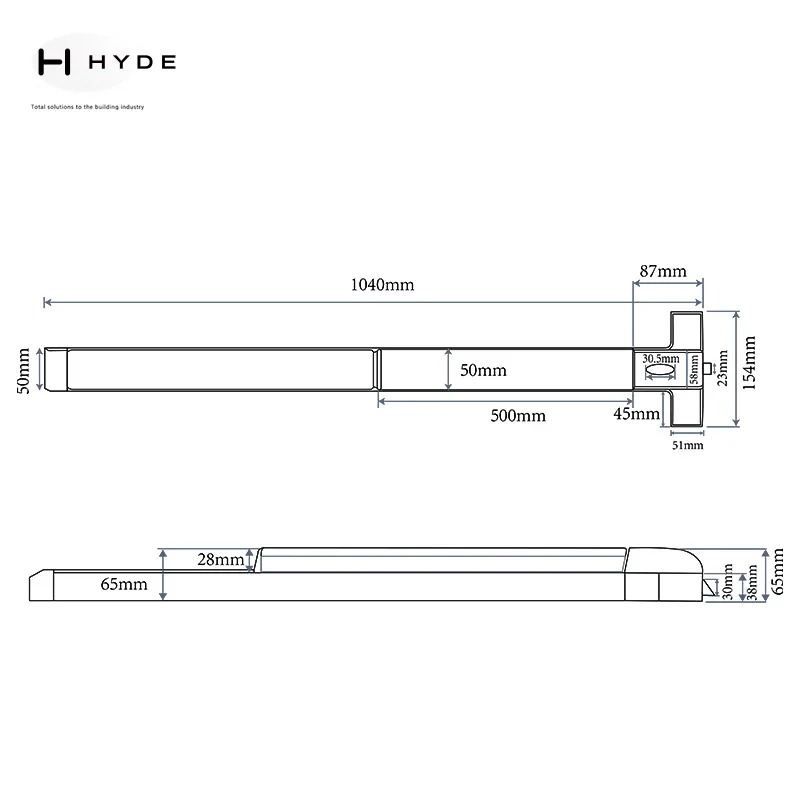 Hyland 301 panic exit device, view 5