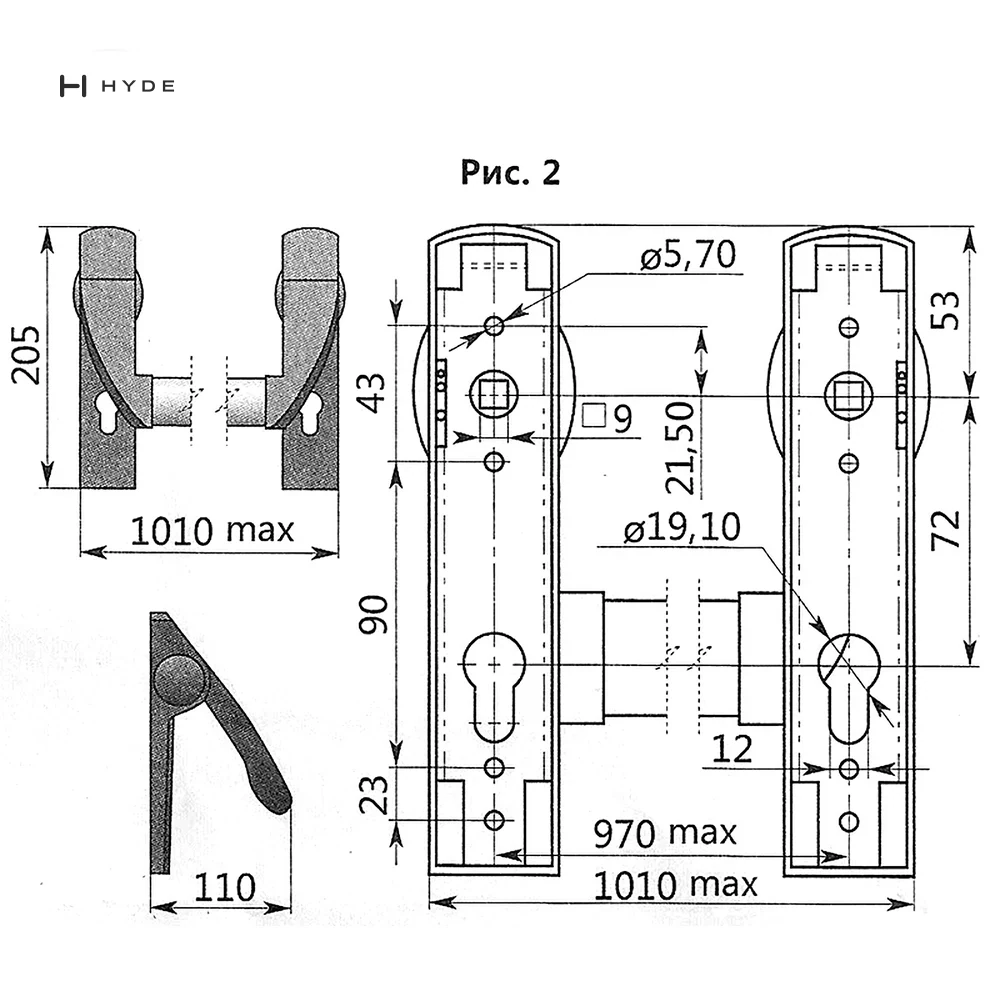 Hyland 307 Panic Exit Device, view 9