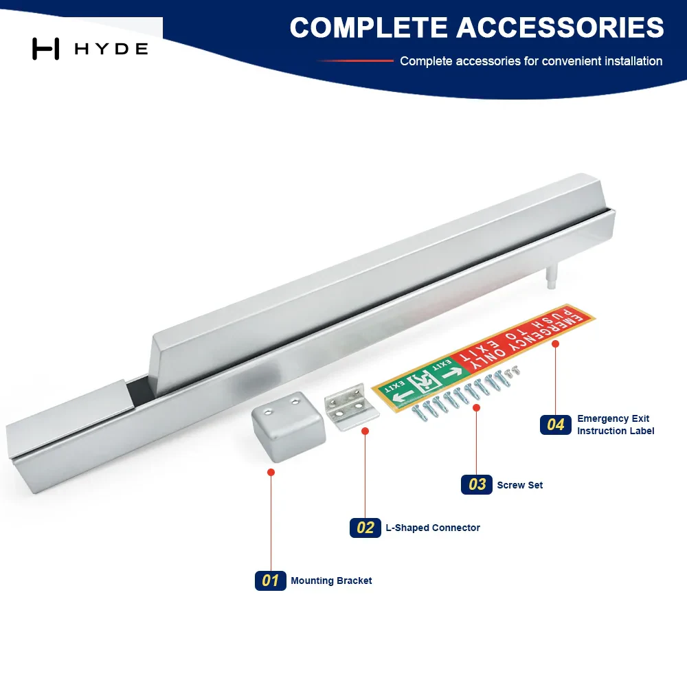 317 supplied accessories: mounting bracket, connector, screw set and exit label