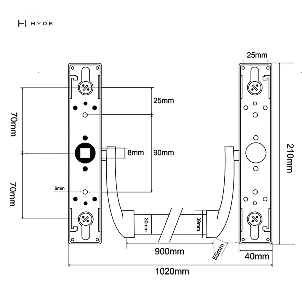 Hyland 320 Two Point Locking Exit Device, view 5