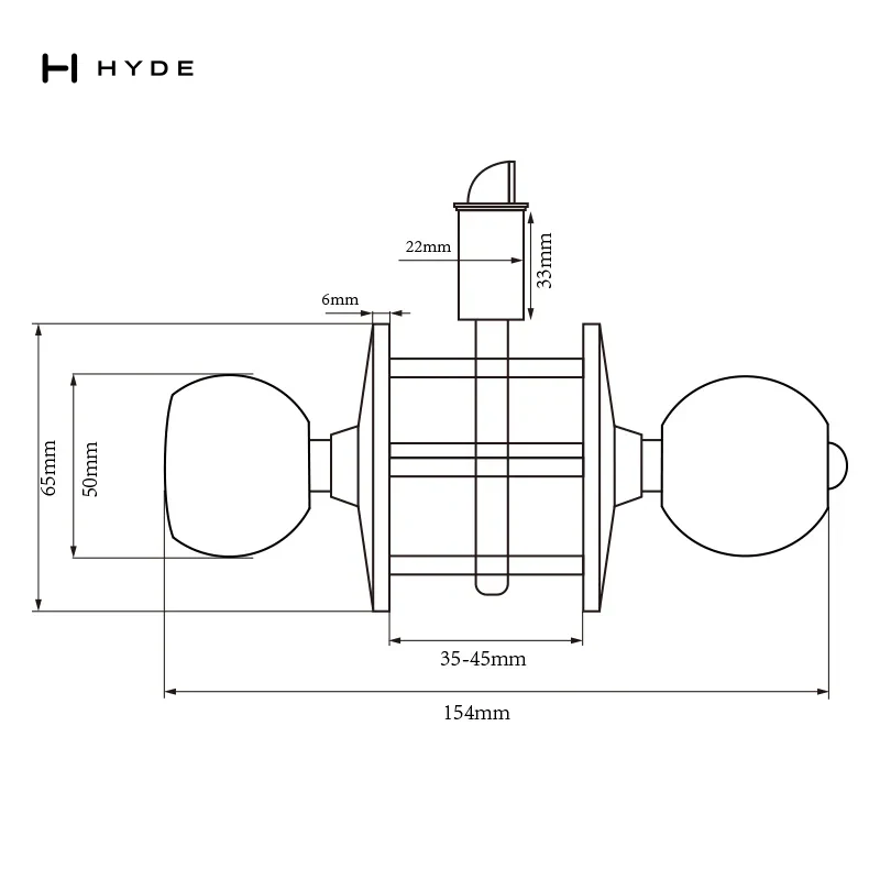 Hyland 575 ABET Tubular Lock, view 3
