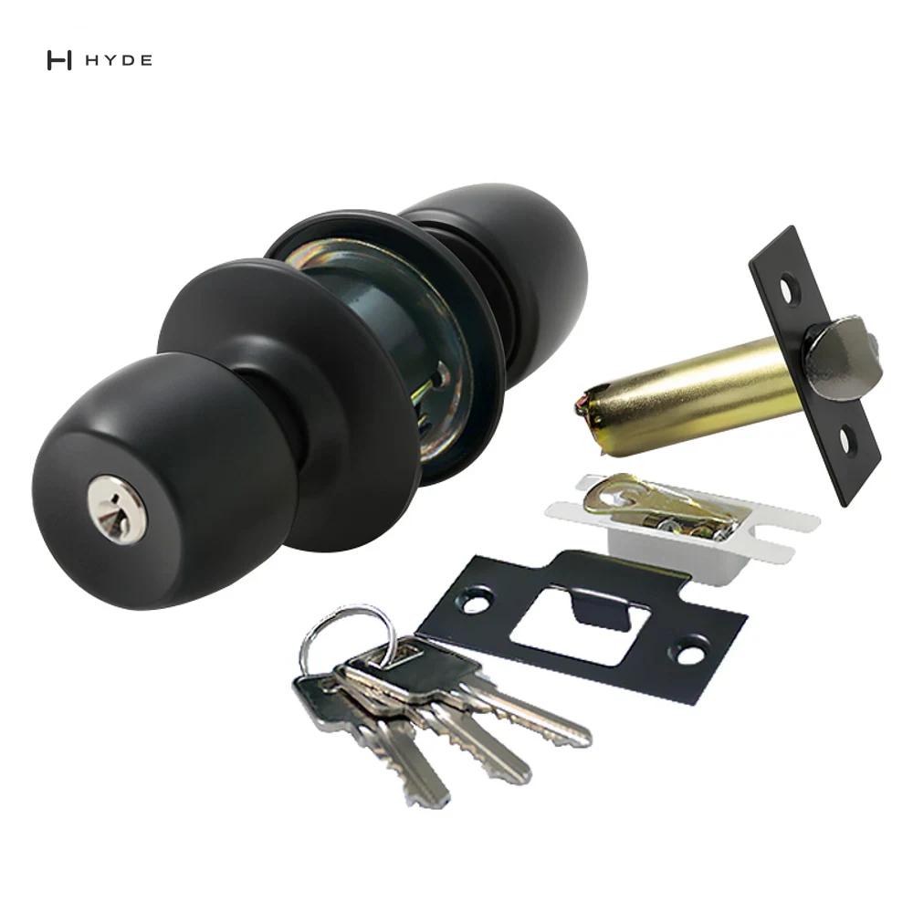 Hyland 5831-90mm black Tubular Lock, view 5