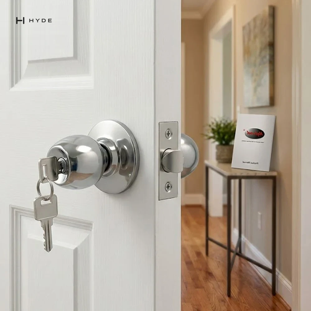 Hyland 5831-90mm chrome Tubular Lock, view 7