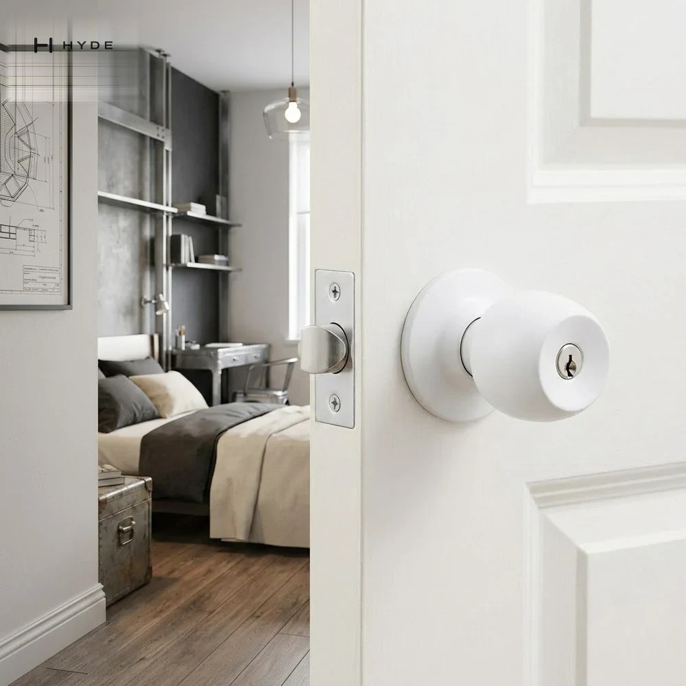 Hyland 5831-90mm white Tubular Lock, view 8
