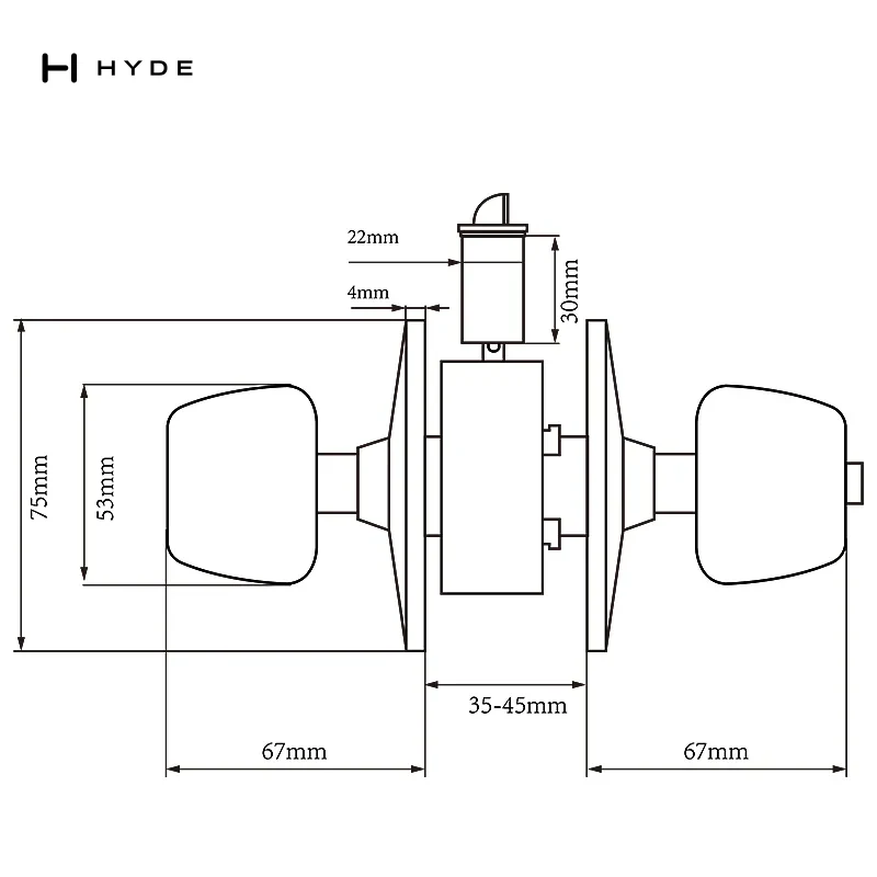 Hyland 5831 SSET Heavy Duty Cylindrical Lock, view 4