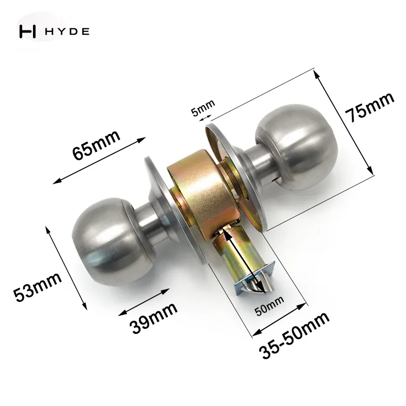 Hyland 5870 SSET heavy duty cylindrical lock, view 3