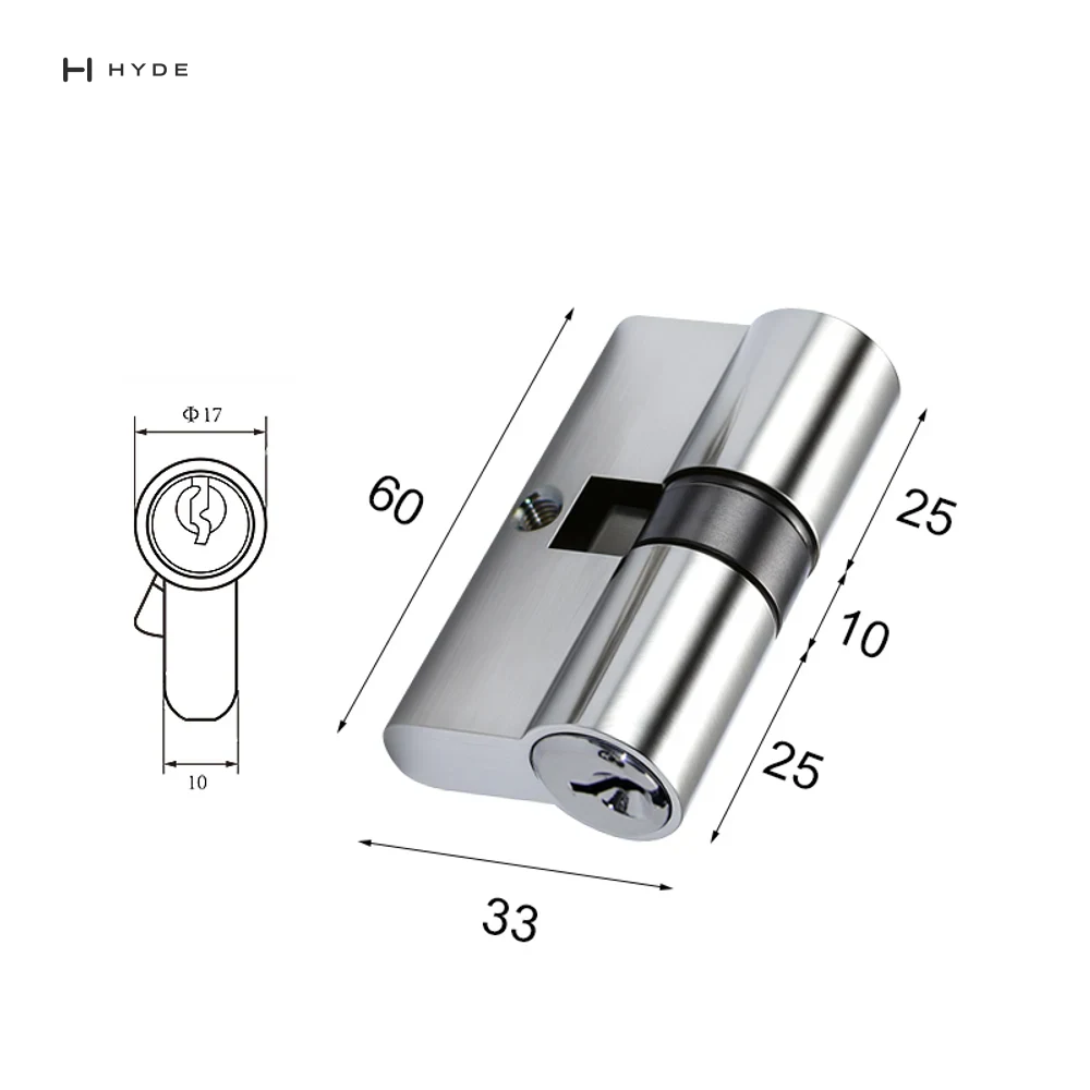 Hyland 60 CPDK Lock Cylinder, view 3
