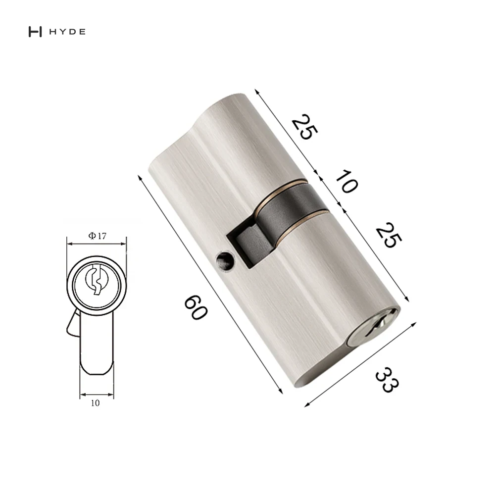 Hyland 60 SNDK Lock Cylinder, view 3