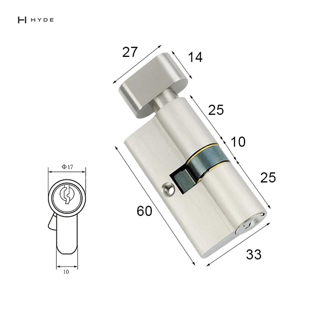Hyland 60 SNKT Lock Cylinder, view 2