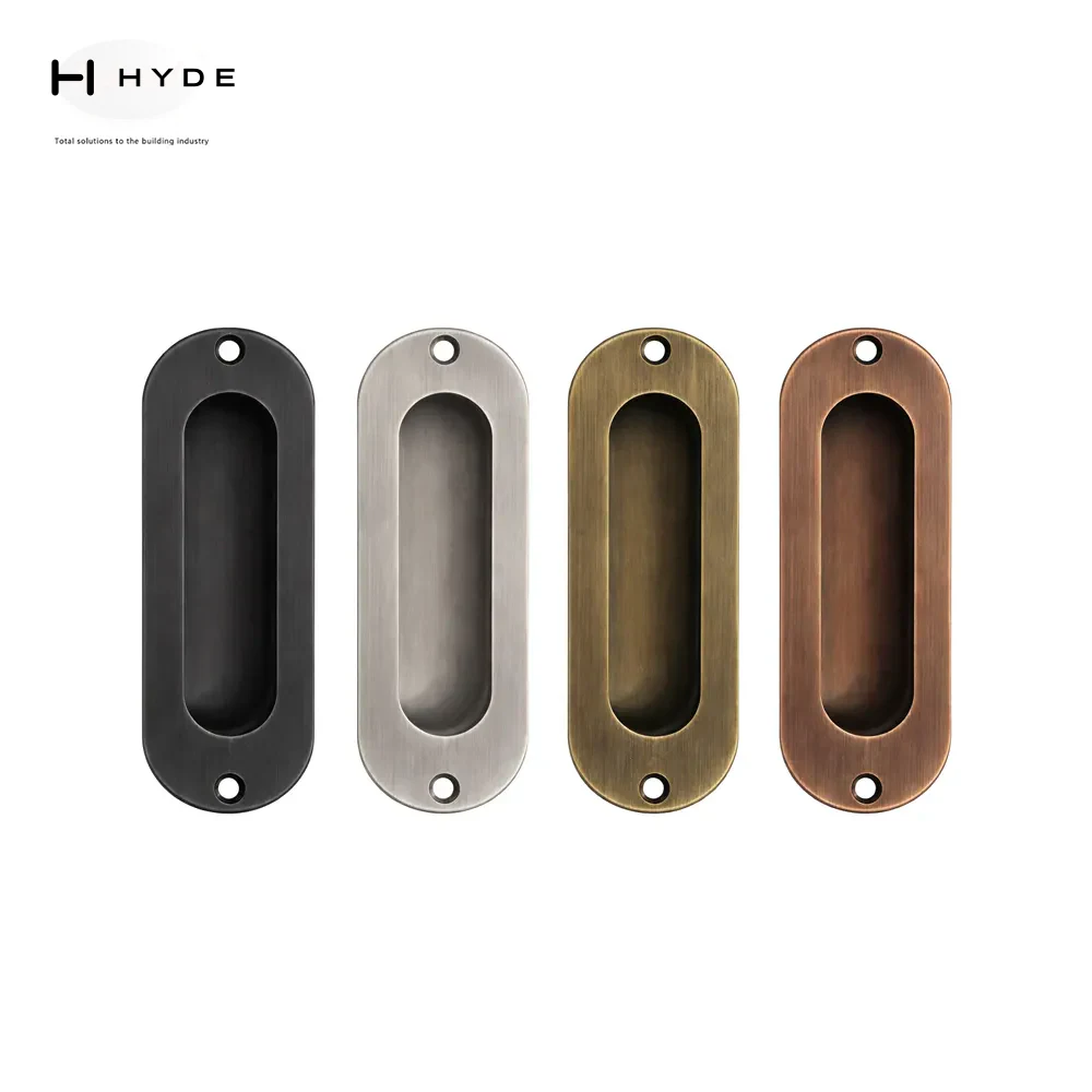 Concealed sliding door flush pull handle