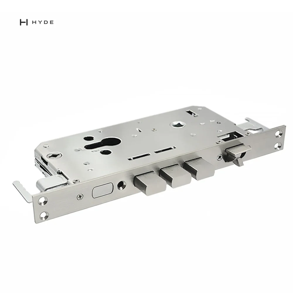 Hyland 6068 stainless steel lever handle lock, 330mm plate, three deadbolts and latch