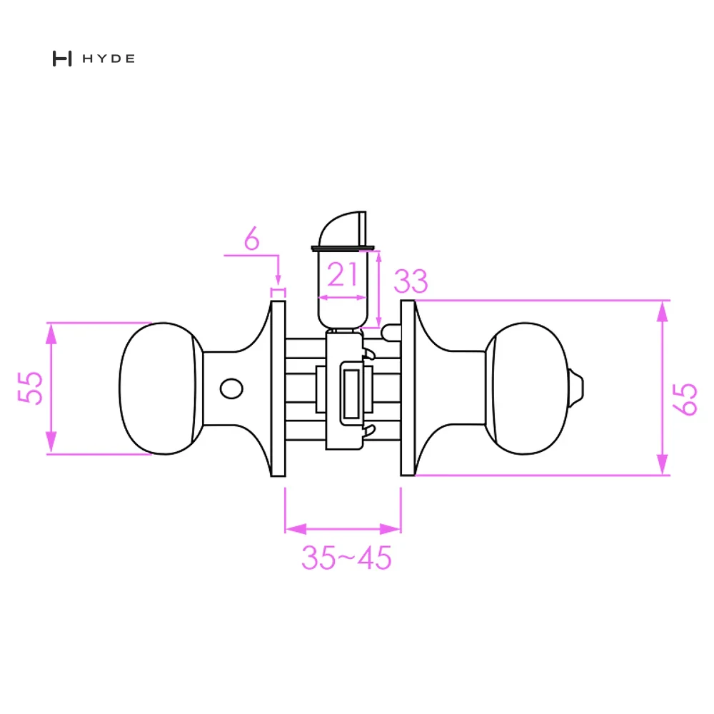 Hyland 609 SSET Tubular Lock, view 4
