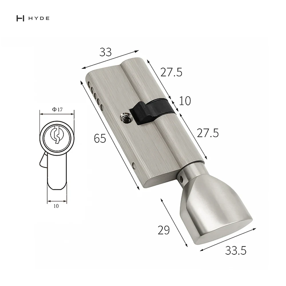 Hyland 65 SNKT Lock Cylinder, view 4