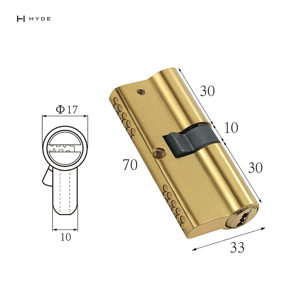 Hyland 70PBDK CP-ANTI-THEFT Lock Cylinder, view 3