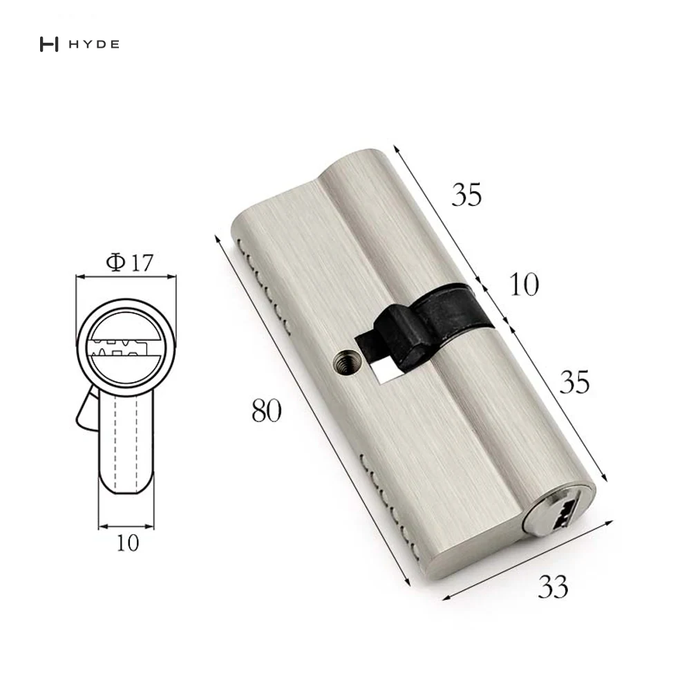Hyland 80 SNDK CP Lock Cylinder, view 4