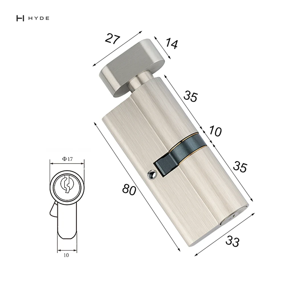 Hyland 80 SNKT Lock Cylinder, view 2