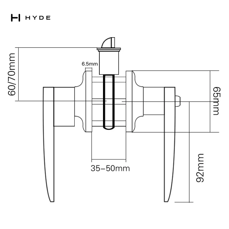 Hyland 808 SNET Lever Handle, view 6