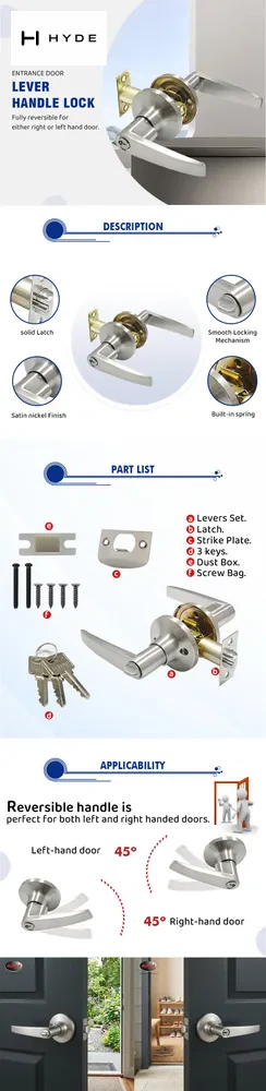Hyland 808 SNET Lever Handle, view 7