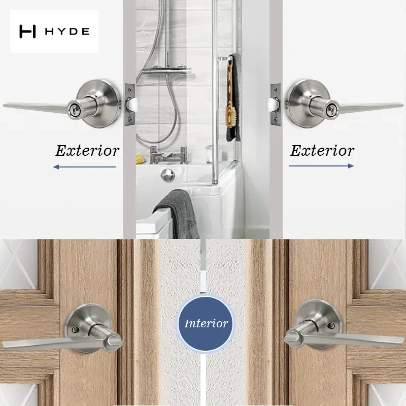 Hyland 853 SNBK lever handle, view 4