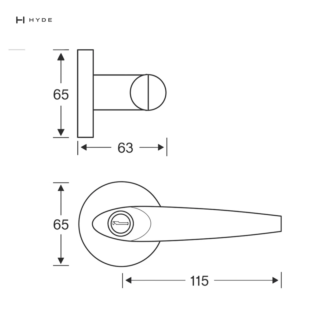 Hyland 8827 Lever Handle, view 2