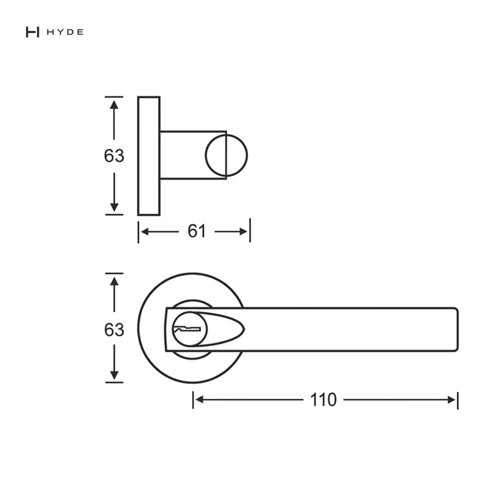 Hyland 8828 Lever Handle, view 2