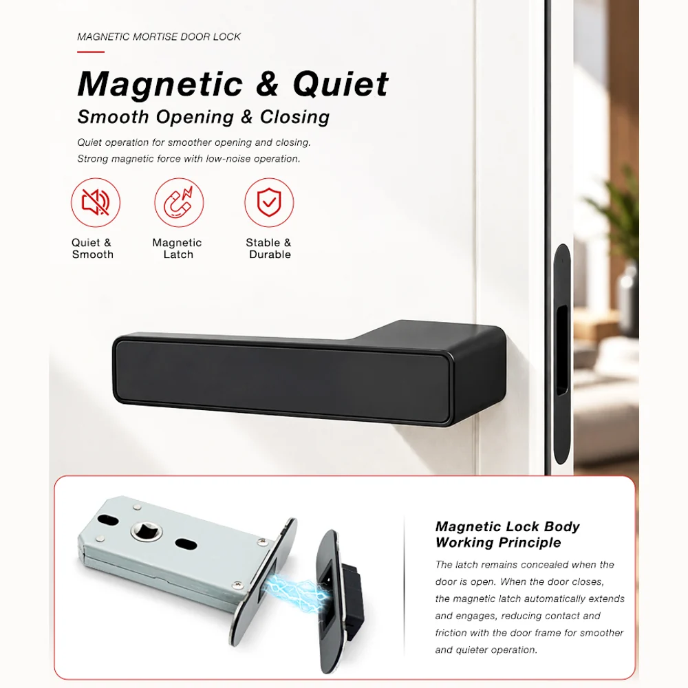 HYDE 8829 BL Magnetic Mortise Lever Lock, view 7