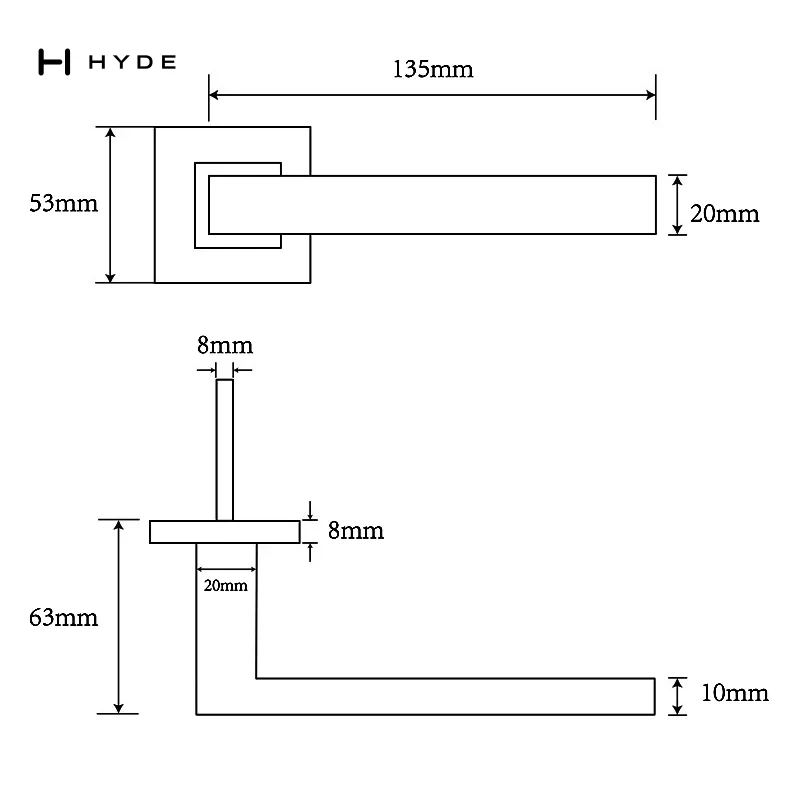 Hyland 9004S Stainless Steel Handle, view 6