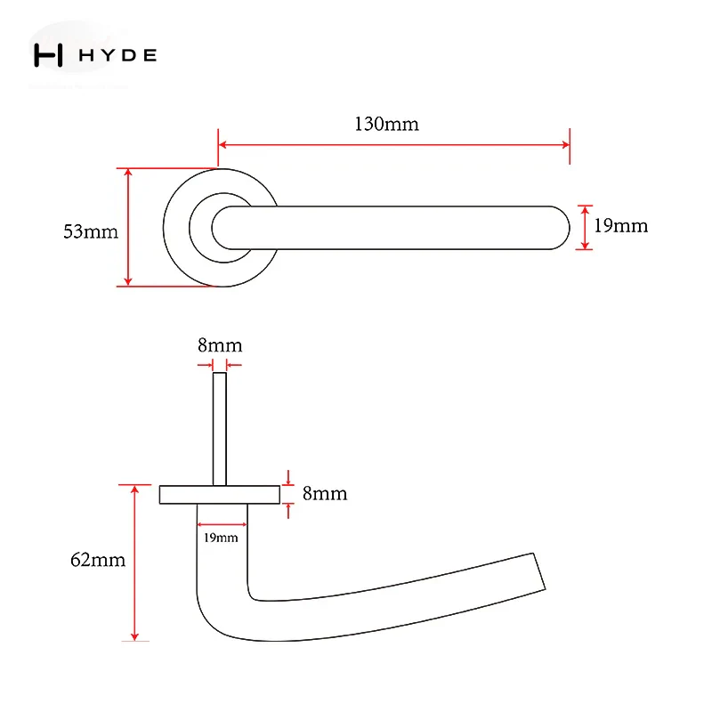 Hyland 9005E Stainless Steel Handle, view 7