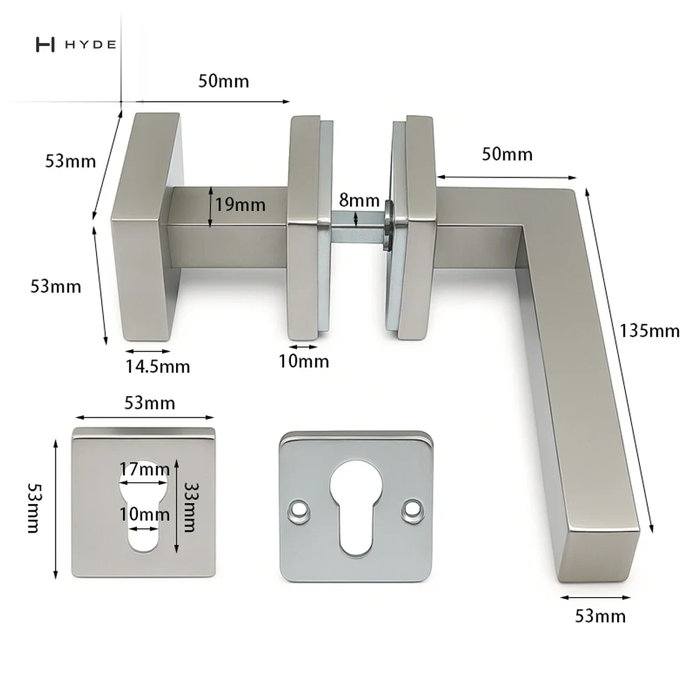 Hyland 9016S Stainless Steel Handle, view 3