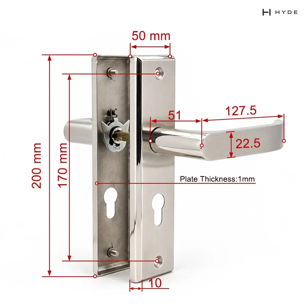 Hyland 9088 SS Stainless Steel Handle, view 5