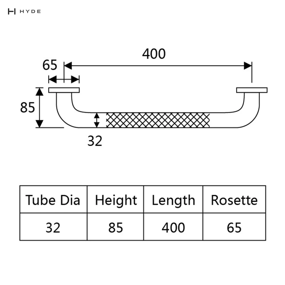 Hyland BH02 Knurled Grab Bar, view 4