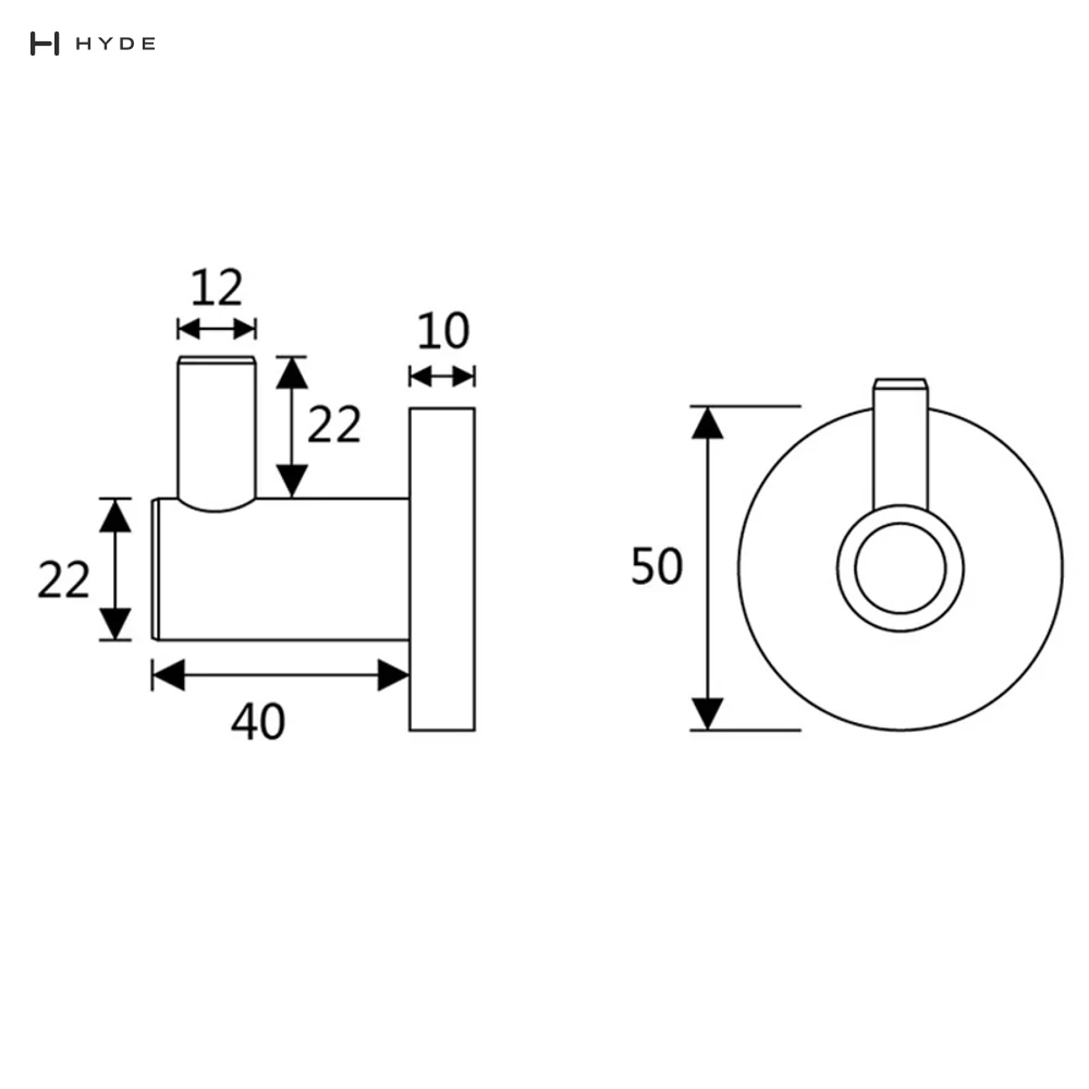 Hyland BH14 Robe Hook, view 5