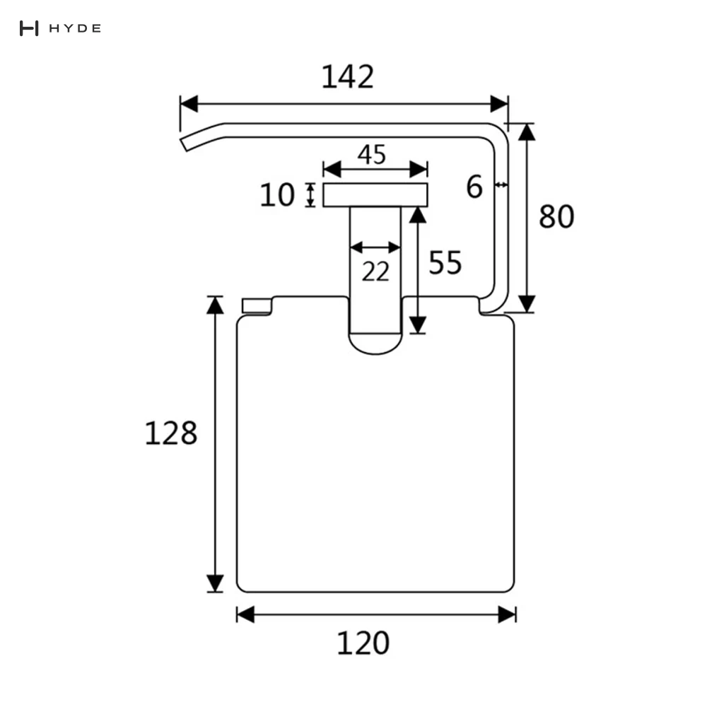Hyland BH20 Toilet Roll Holder with Cover, view 4