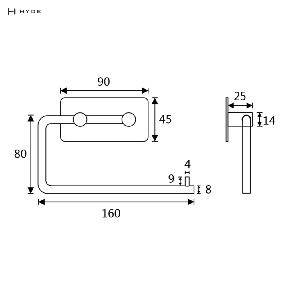 Hyland BH22 Toilet Roll Holder, view 3