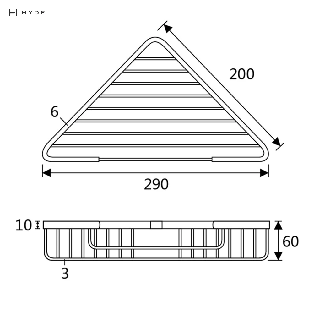 Hyland BH29 Corner Shower Basket, view 3