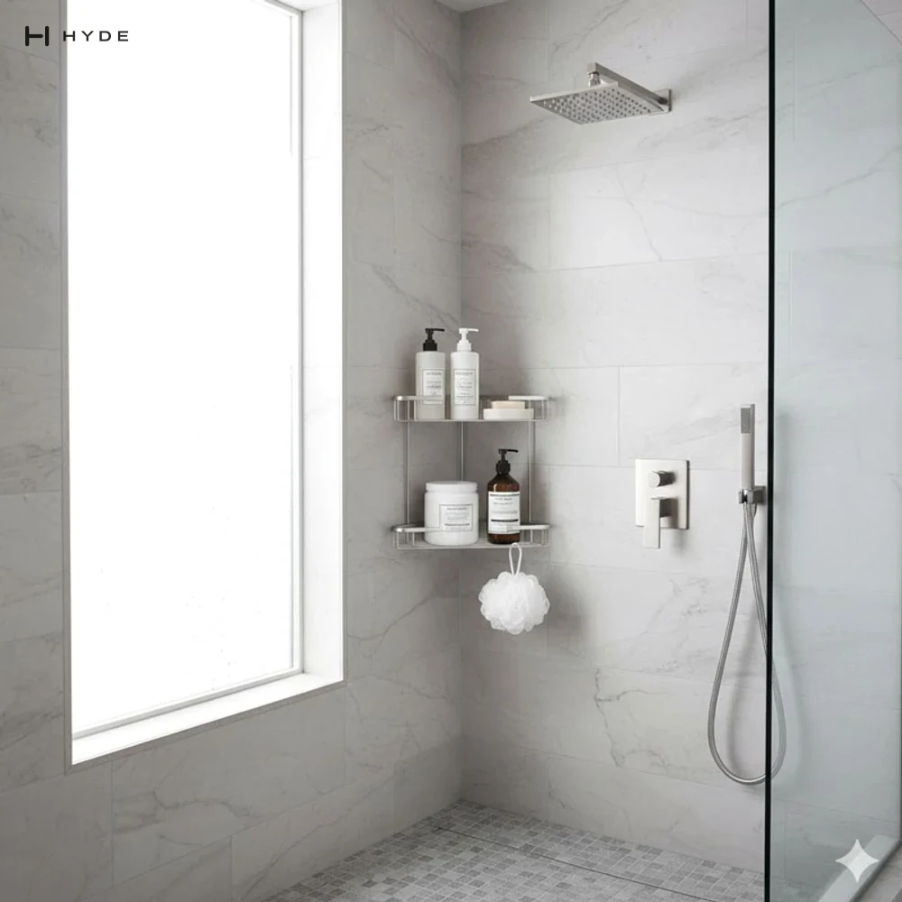 Hyland BH30 Two-Tier Corner Shower Basket, view 4