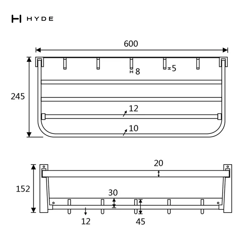 Hyland BH32 Bathroom Accessories, view 3