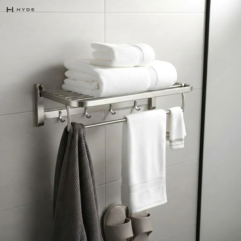 Hyland BH32 Towel Shelf with Hooks, view 2