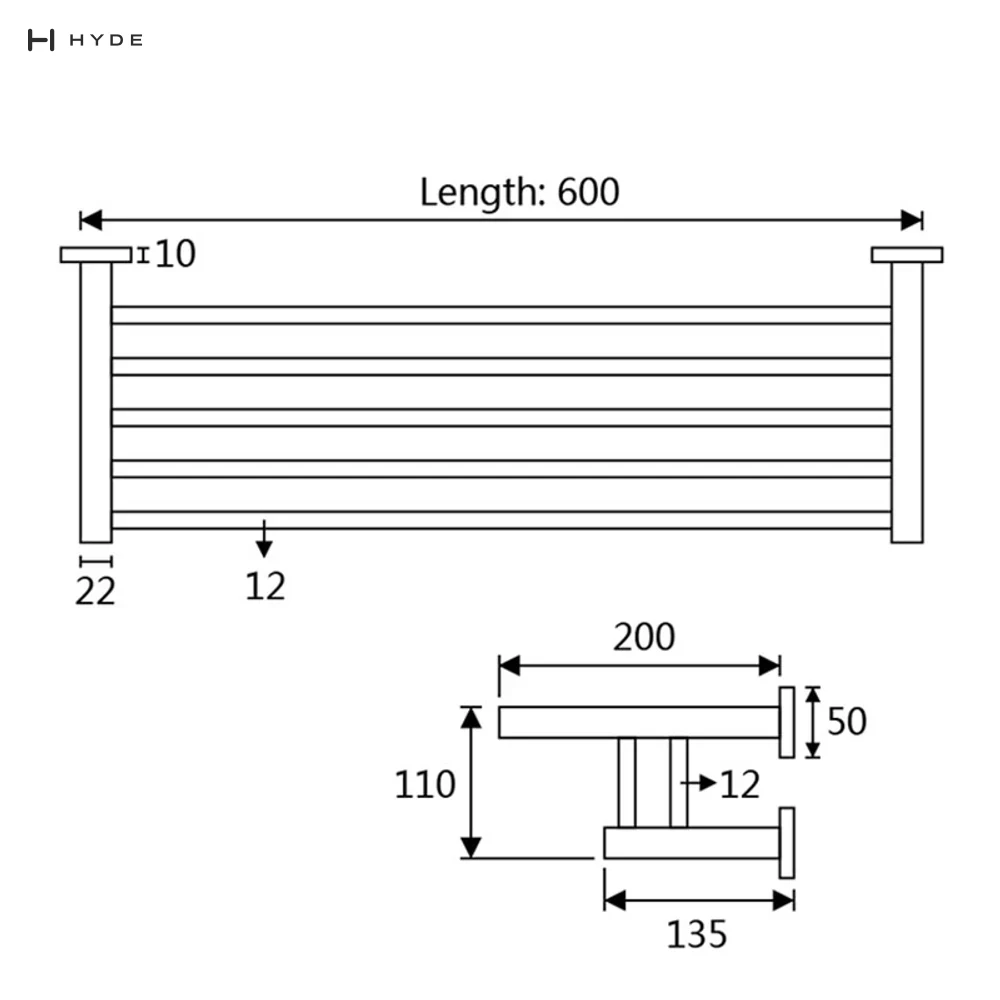 Hyland BH33 Towel Shelf, view 3