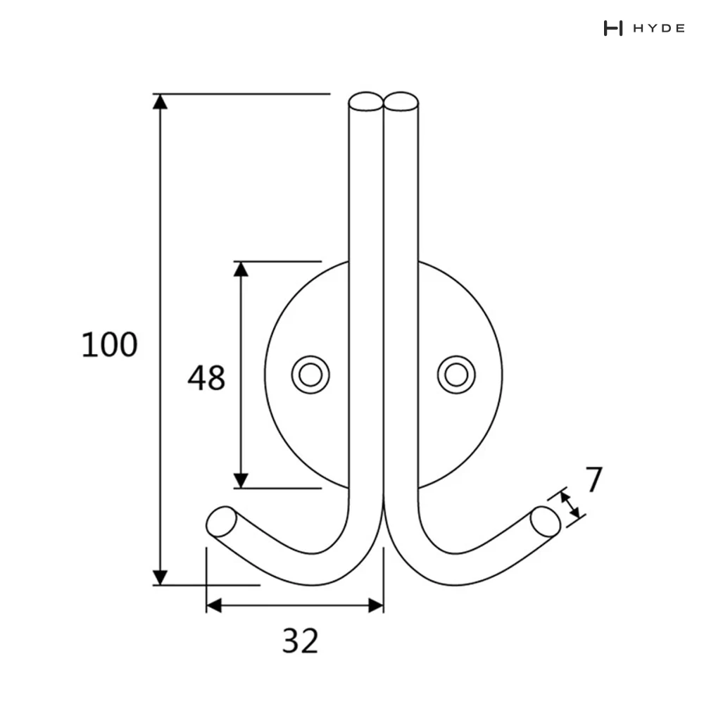 Hyland BH36 Coat and Hat Hook, view 3