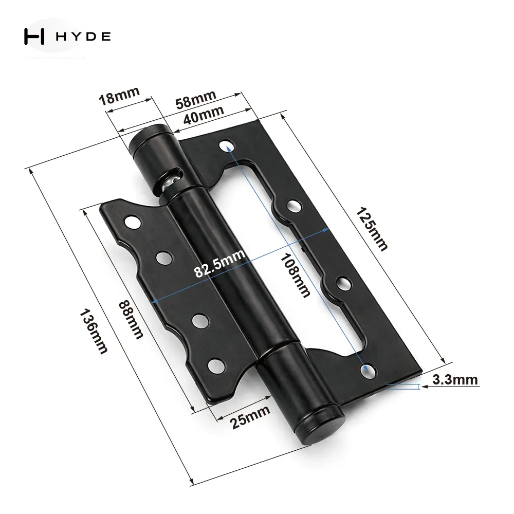 Hyland BL031 brass and steel hinges